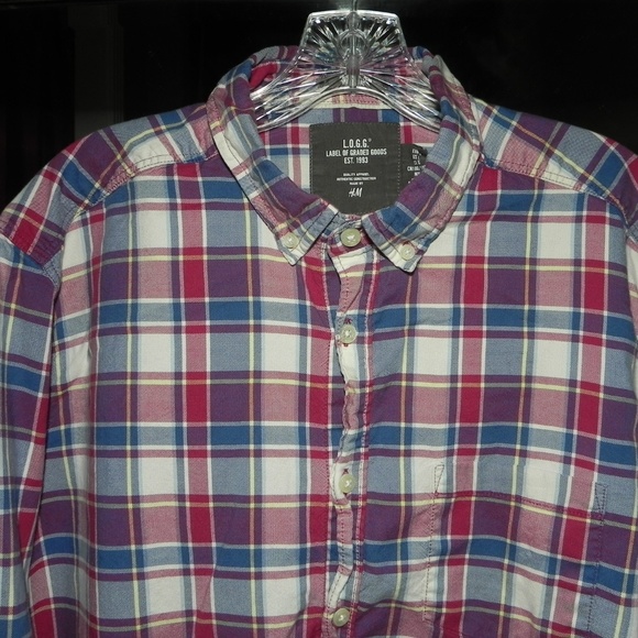 Men's H&M L.O.G.G long sleeve shirt size regular L - Picture 2 of 7
